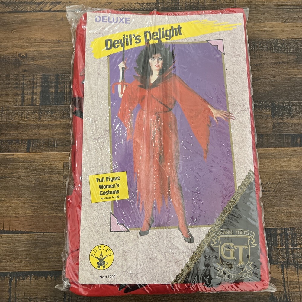 Rubie's Deluxe Devil Lady Women's Size 14-20 Red Halloween Costume Full Figure